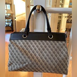 Bottega Veneta Canvas & Leather Handbag
